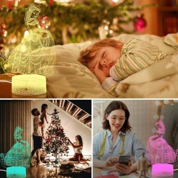 Lampka nocna 3D księżniczka [12110000148]